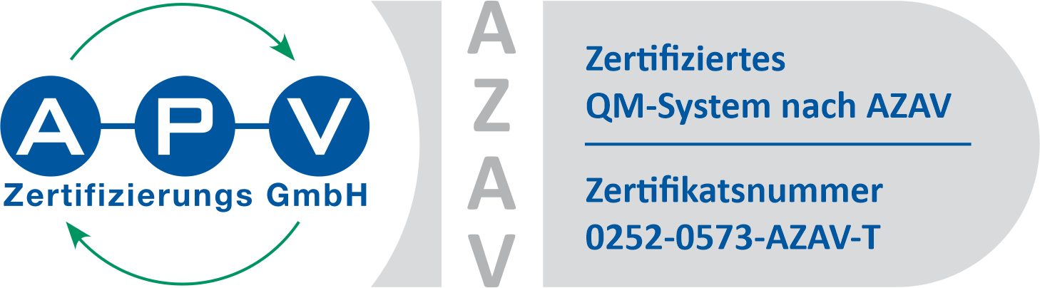 AZAV Logo Zertifizierung der Akademie
